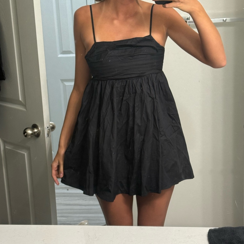 Black babydoll mini dress